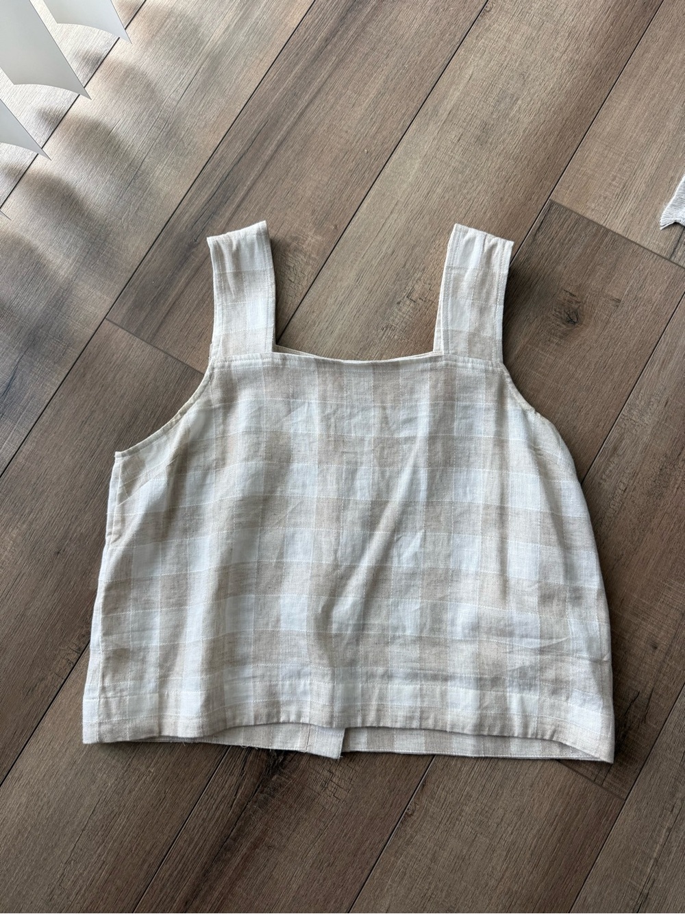 Madewell Linen-Blend Square Neck Tank Top